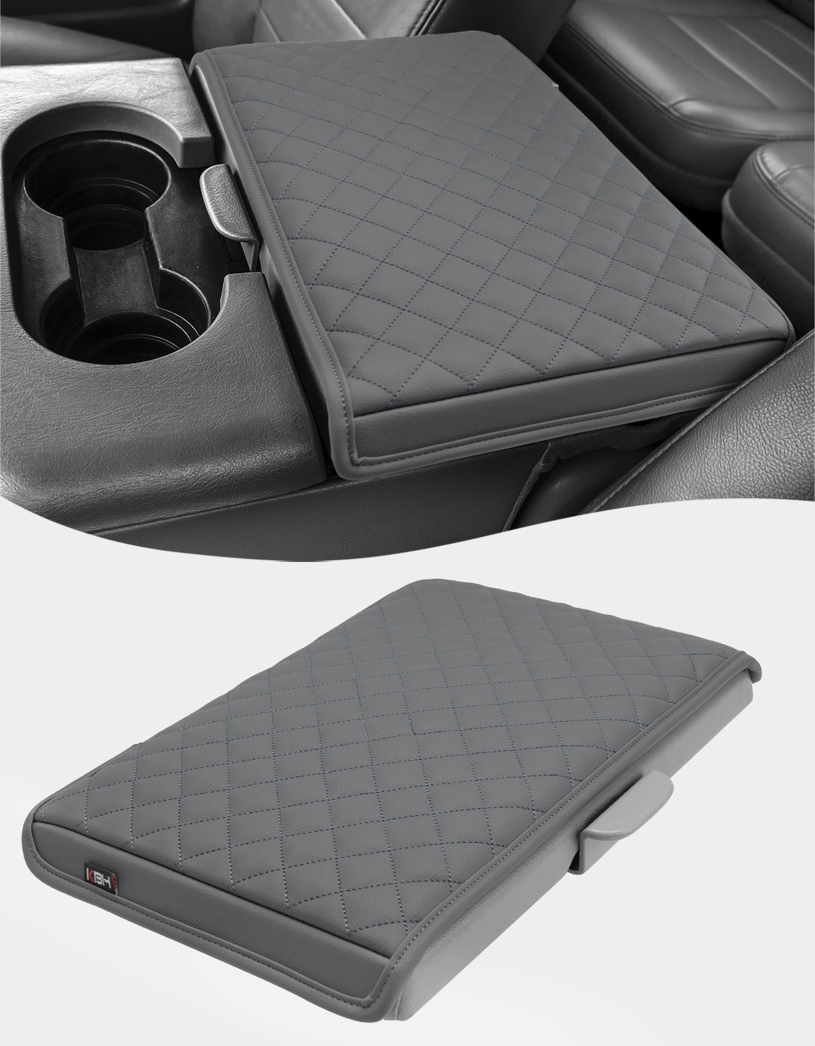 Center Console Armrest Cover Pad for Jump Seat 1999-2010 Ford F250 F350 F450 Super Duty,2001-2005 F550 Super Duty