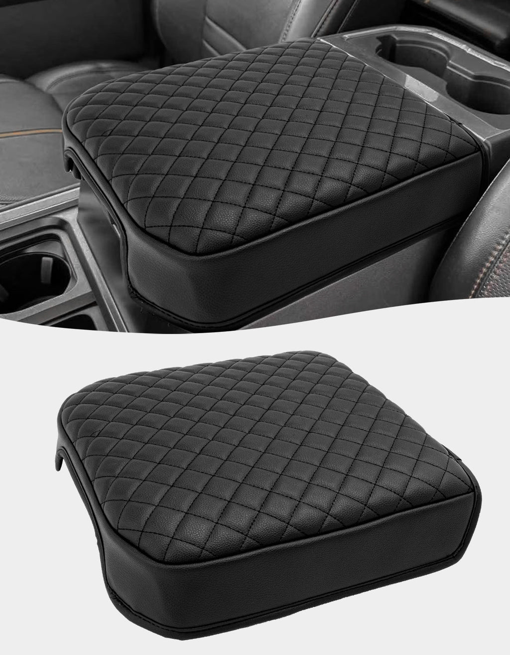 Center Console Cover Pad for Bucket Seat 2023-2026 Ford F250 F350 F450 F550 Super Duty