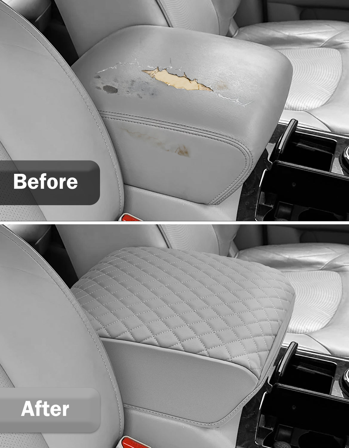 Center Console Armrest Cover Pad Protector for Infiniti QX56 2011-2017, Infiniti QX80 2011-2017