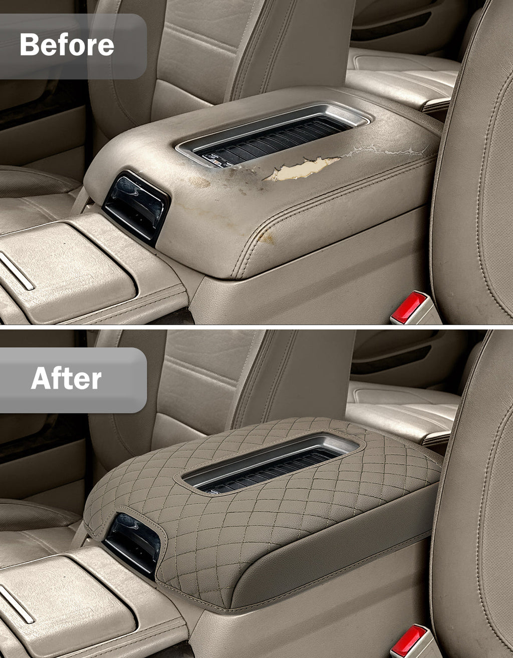 Center Console Armrest Cover Pad for Bucket Seat 2014-2018 Chevy Silverado 1500 2500 3500,2014-2018 GMC Sierra 1500 2500 3500,2015-2020 Tahoe/Yukon/Suburban