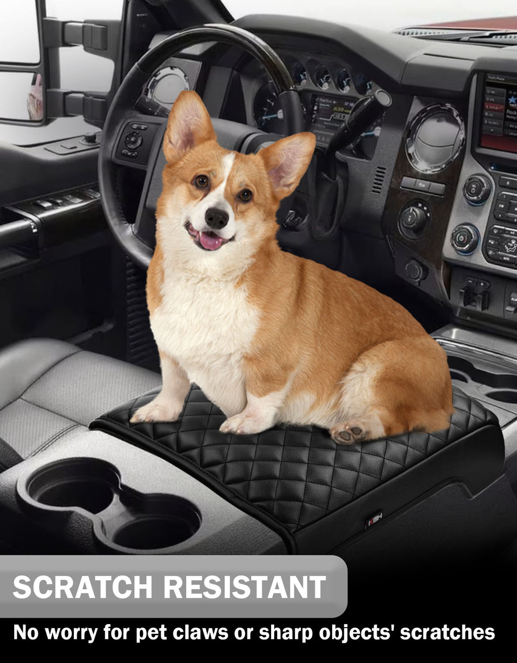 Center Console Cover Pad for Bucket Seat 2011-2016 Ford F250 F350 F450 F550 Super Duty