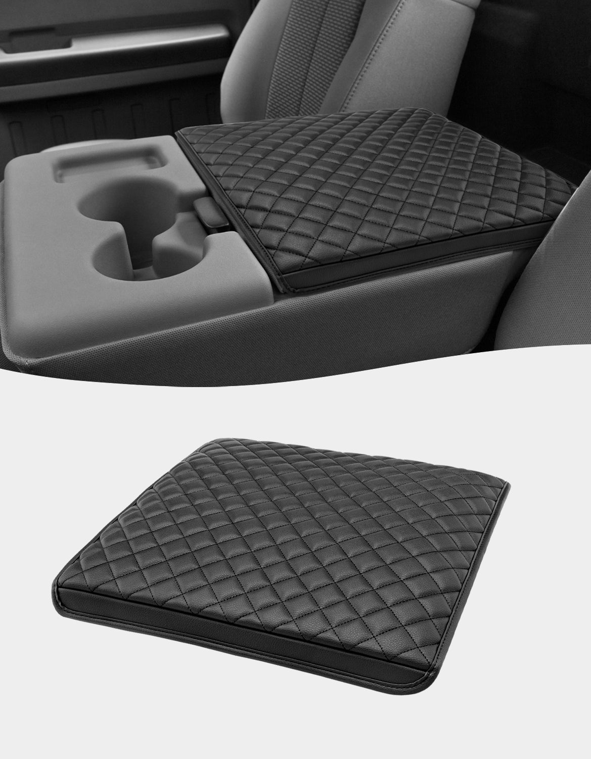 Center Console Armrest Cover Pad for Jump Seat 2011-2016 Ford F250 F350 F450 Super Duty