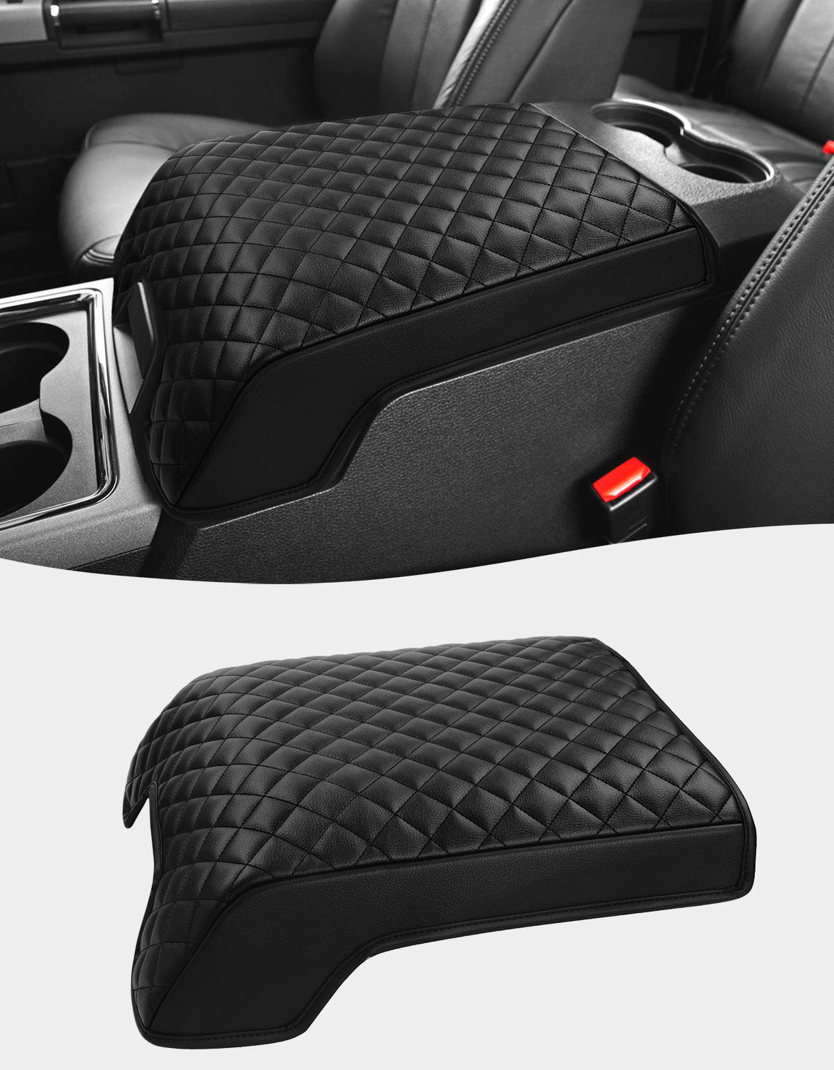 Center Console Cover Pad for Bucket Seat 2011-2016 Ford F250 F350 F450 F550 Super Duty