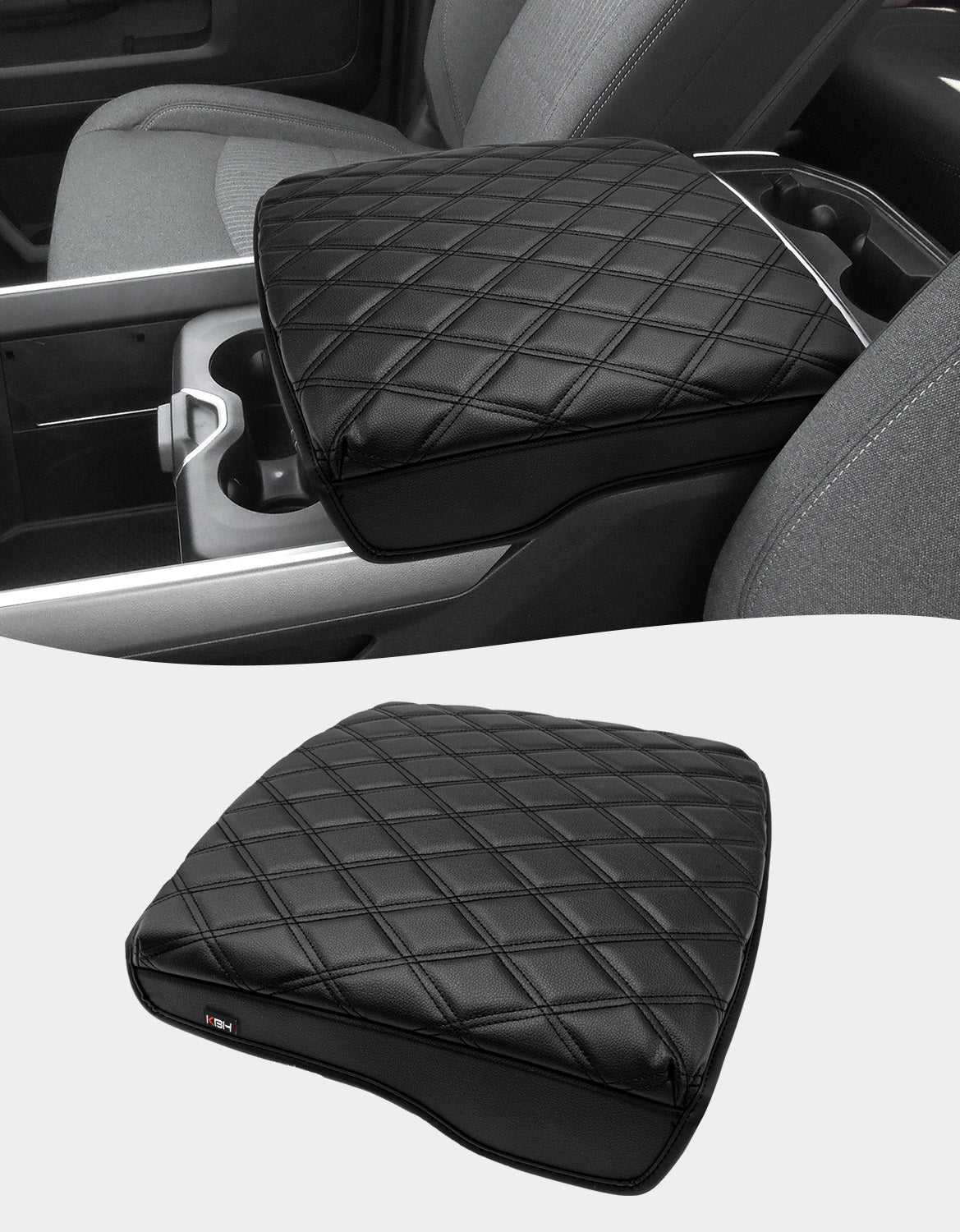 Center Console Armrest Cover Pad Cushion Protector for Bucket Seat 2019-2026 Dodge Ram 1500 2500 3500