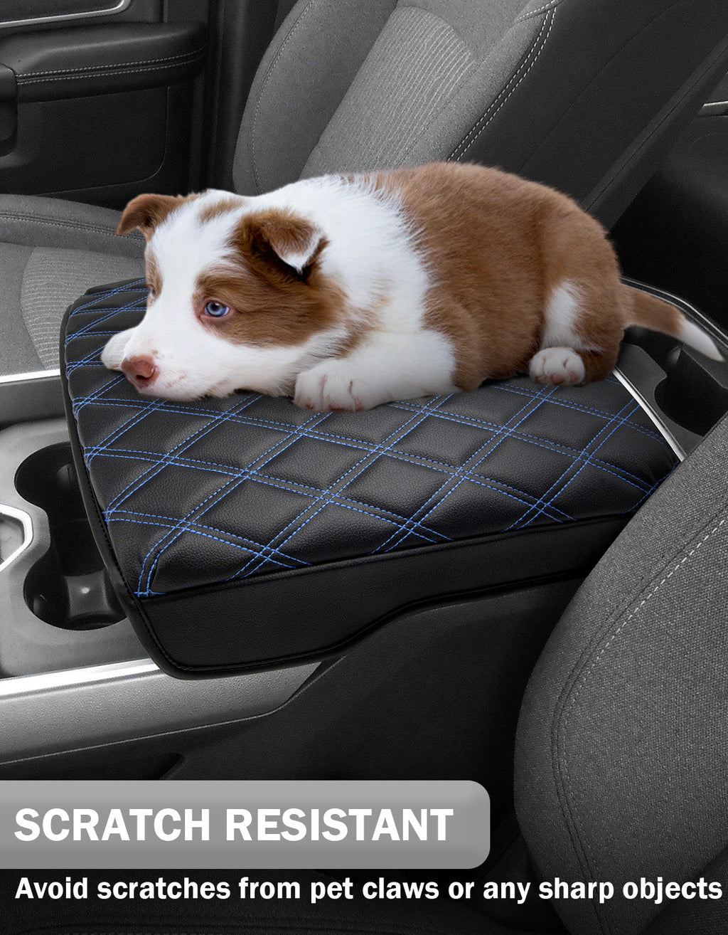 Center Console Armrest Cover Pad Cushion Protector for Bucket Seat 2019-2026 Dodge Ram 1500 2500 3500