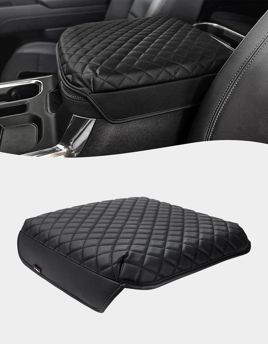 Center Console Armrest Cover Pad for Bucket Seat 2019-2026 Chevy Silverado 1500 2500 3500,2019-2026 GMC Sierra 1500 2500 3500,2021-2026 Tahoe/Suburban/Yukon
