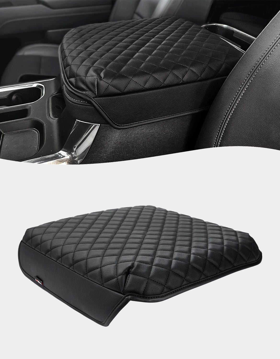 Center Console Armrest Cover Pad for Bucket Seat 2019-2026 Chevy Silverado 1500 2500 3500,2019-2026 GMC Sierra 1500 2500 3500,2021-2026 Tahoe/Suburban/Yukon