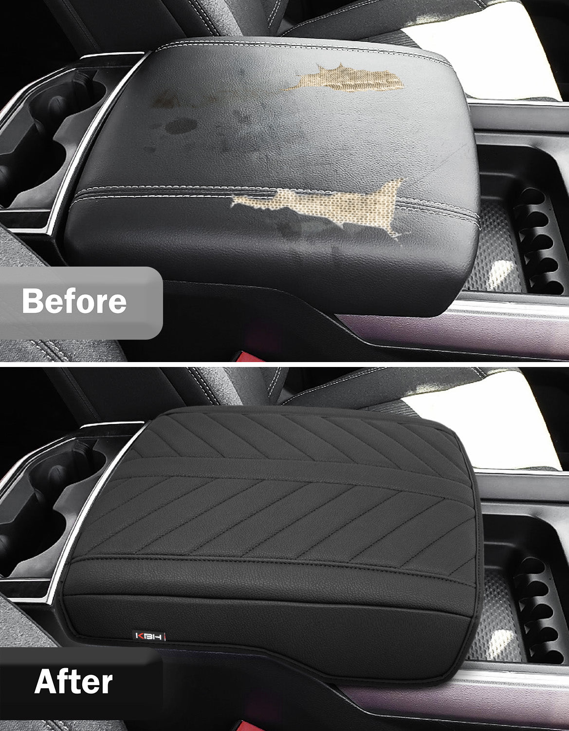 Center Console Armrest Cover Pad for Bucket Seat 2019-2026 Dodge Ram 1500 2500 3500