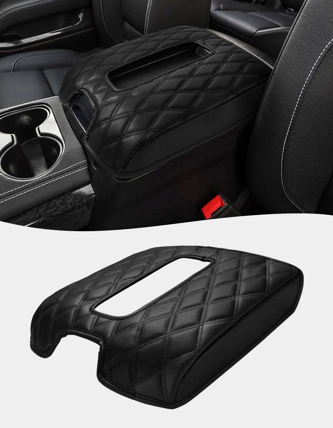 Center Console Armrest Cover Pad for Bucket Seat 2014-2018 Chevy Silverado 1500 2500 3500,2014-2018 GMC Sierra 1500 2500 3500,2015-2020 Tahoe/Yukon/Suburban