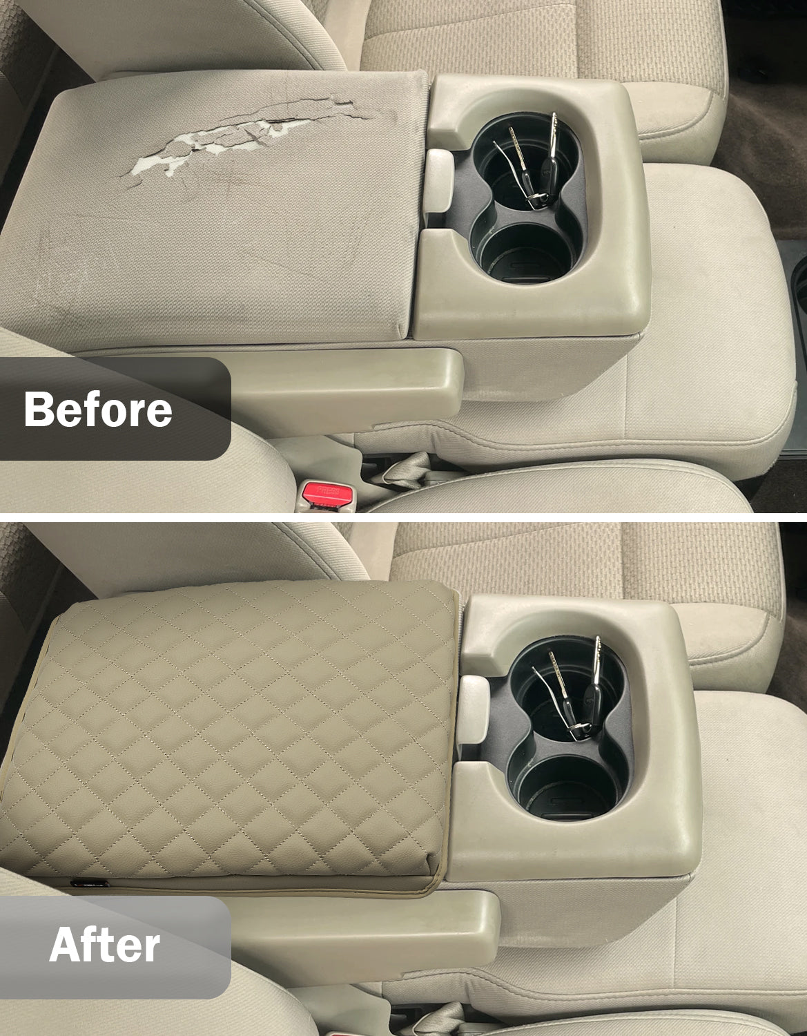 Center Console Armrest Cover Pad for Jump Seat 2004-2010 Ford F150