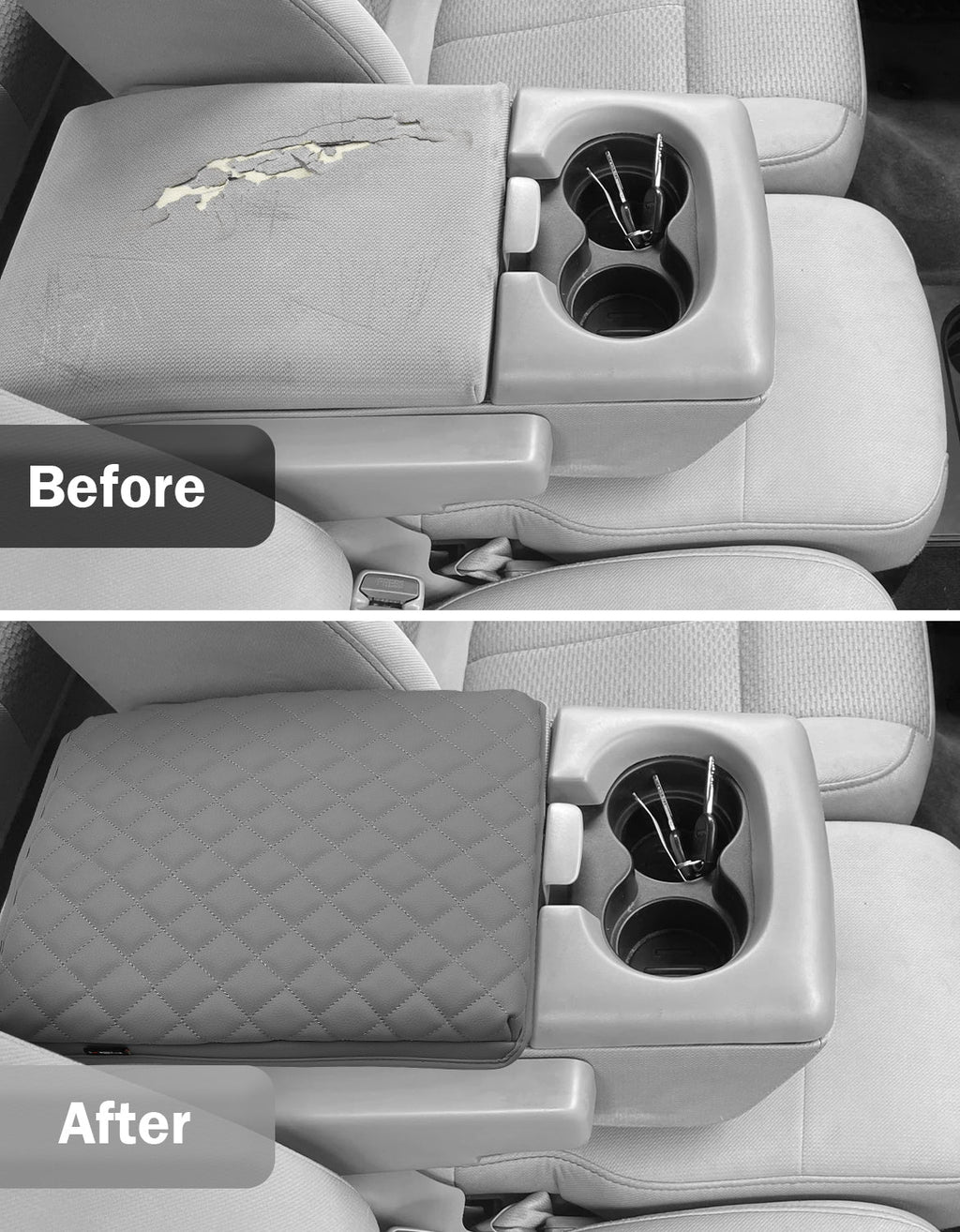 Center Console Armrest Cover Pad for Jump Seat 2004-2010 Ford F150