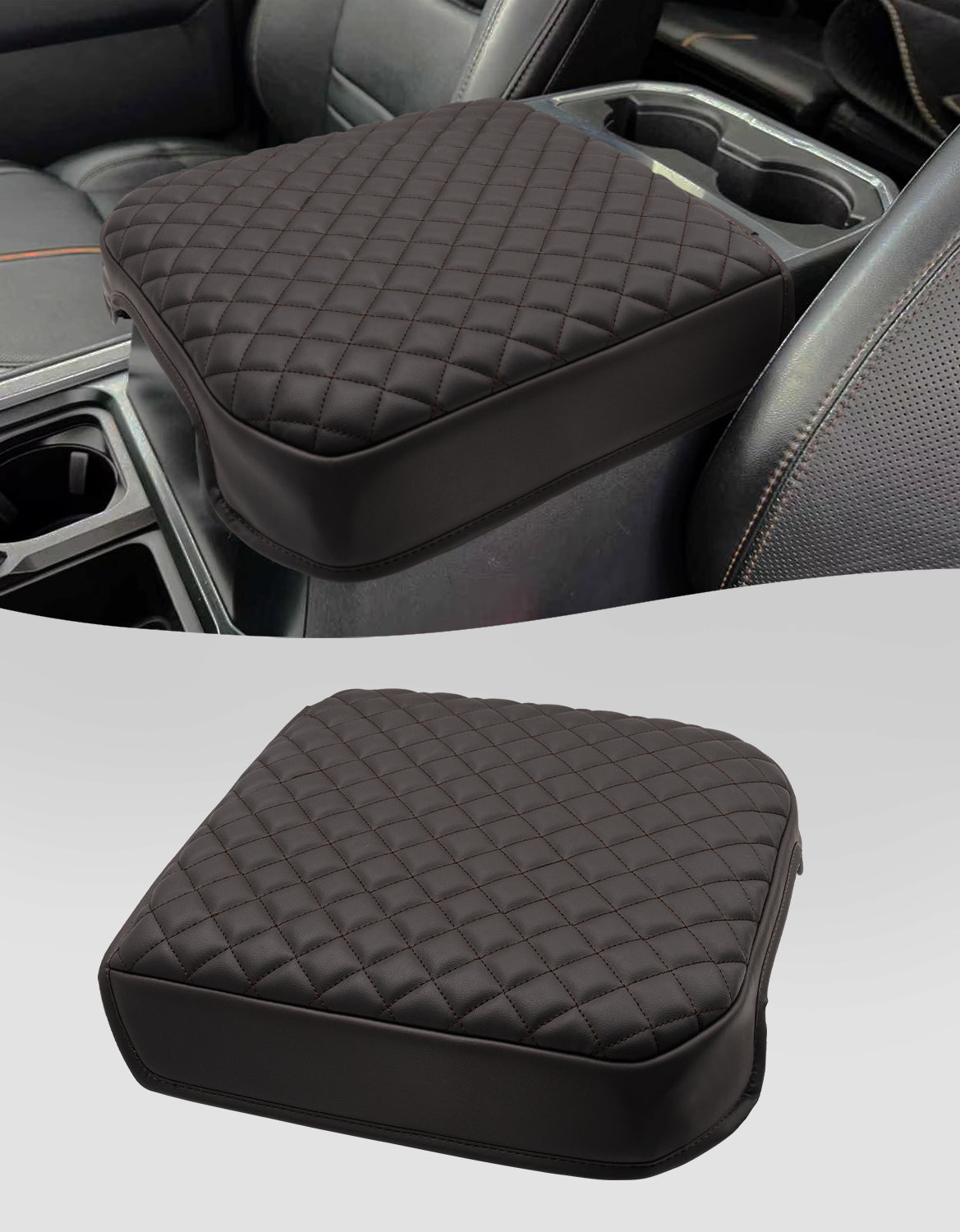 Center Console Cover Pad for Bucket Seat 2023-2026 Ford F250 F350 F450 F550 Super Duty