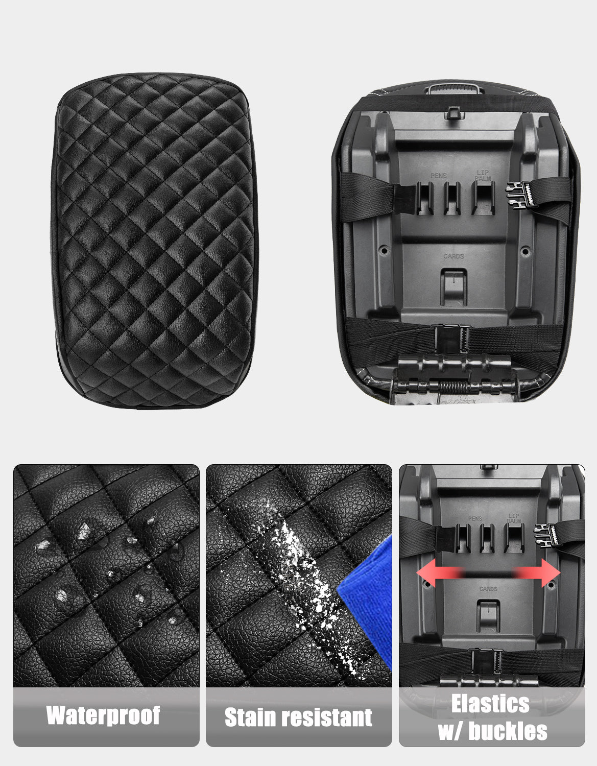 Center Console Armrest Cover Pad Protector for 2011-2019 Ford Explorer