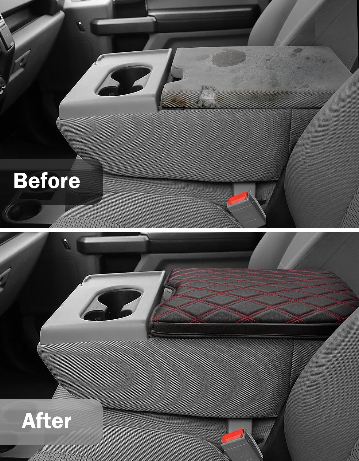 Center Console Armrest Cover Pad for Jump Seat 2015-2025 Ford F150, 2017-2025 Ford F250 F350 F450 F550 Super Duty