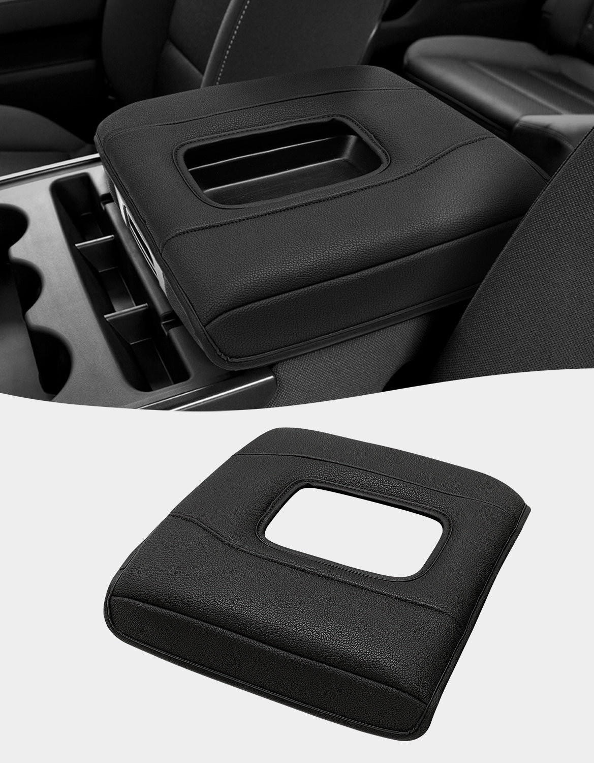 Center Console Armrest Cover for Jump Seat 2014-2018 Chevy Silverado 1500 2500 3500,2014-2018 GMC Sierra 1500 2500 3500