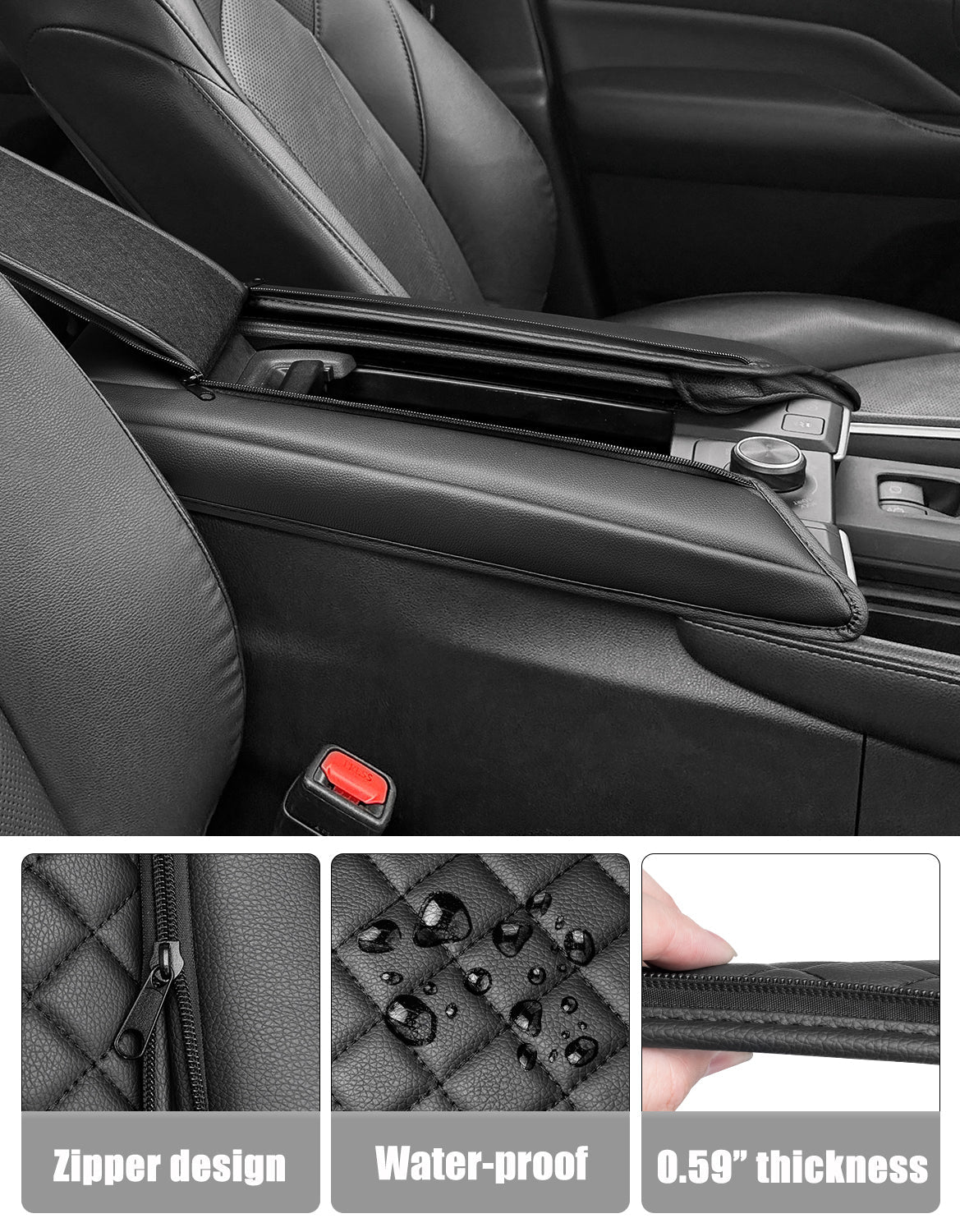 Center Console Armrest Cover Pad for Toyota Grand Highlander 2023-2026