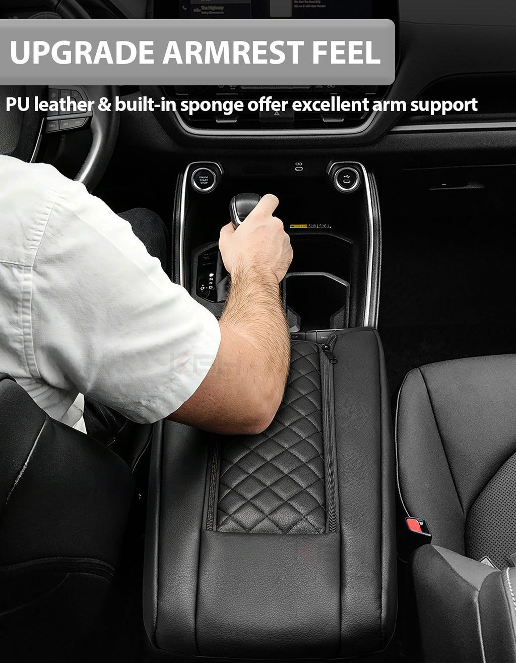 Center Console Armrest Cover Pad for Toyota Grand Highlander 2023-2026