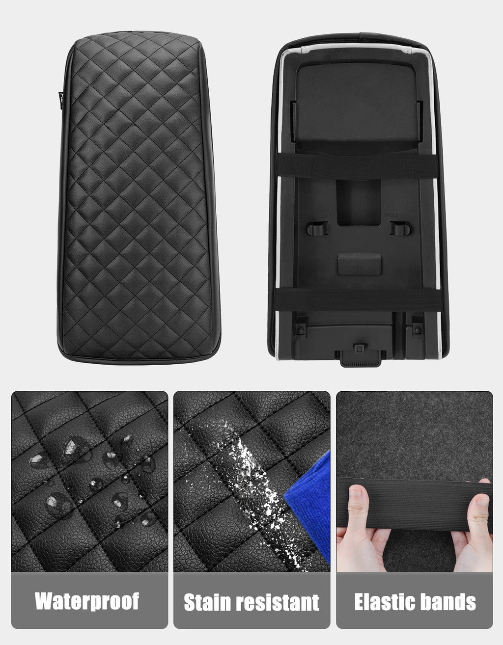 Center Console Armrest Cover Cushion Pad Protector for Ford Edge 2011-2014