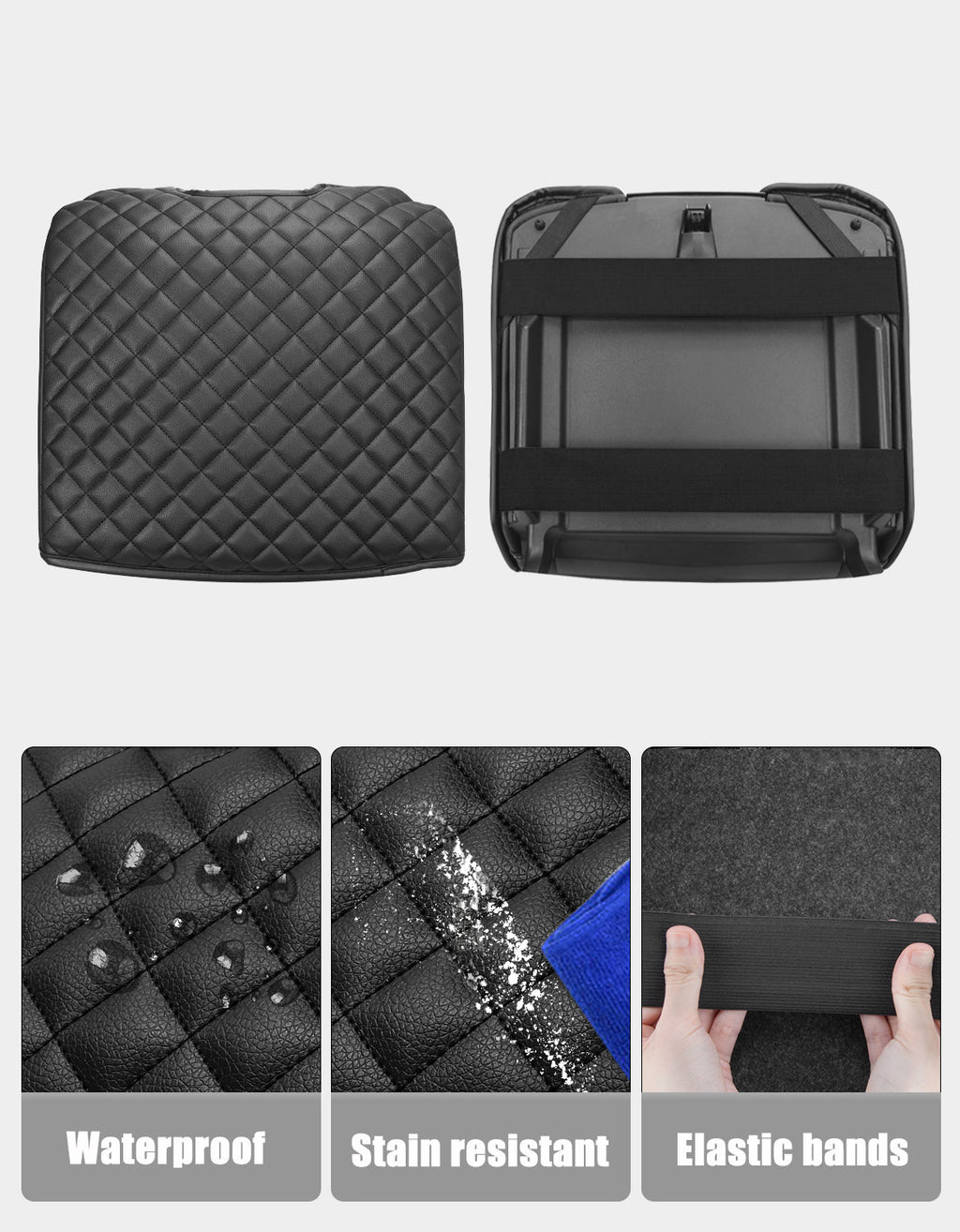 Center Console Armrest Cover for Bucket Seat 2014-2018 Chevy Silverado 1500/2500/3500,2014-2018 GMC Sierra 1500/2500/3500,2015-2020 Tahoe/Yukon/Suburban
