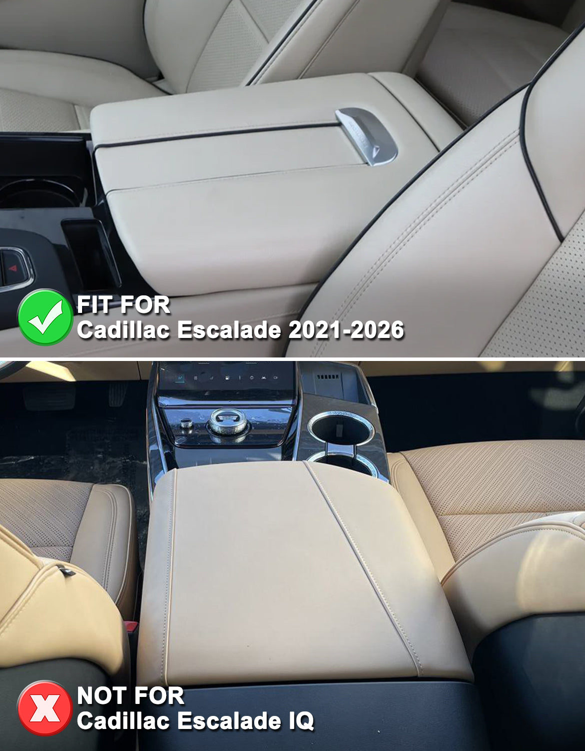 Center Console Armrest Cover for Cadillac Escalade 2021-2026