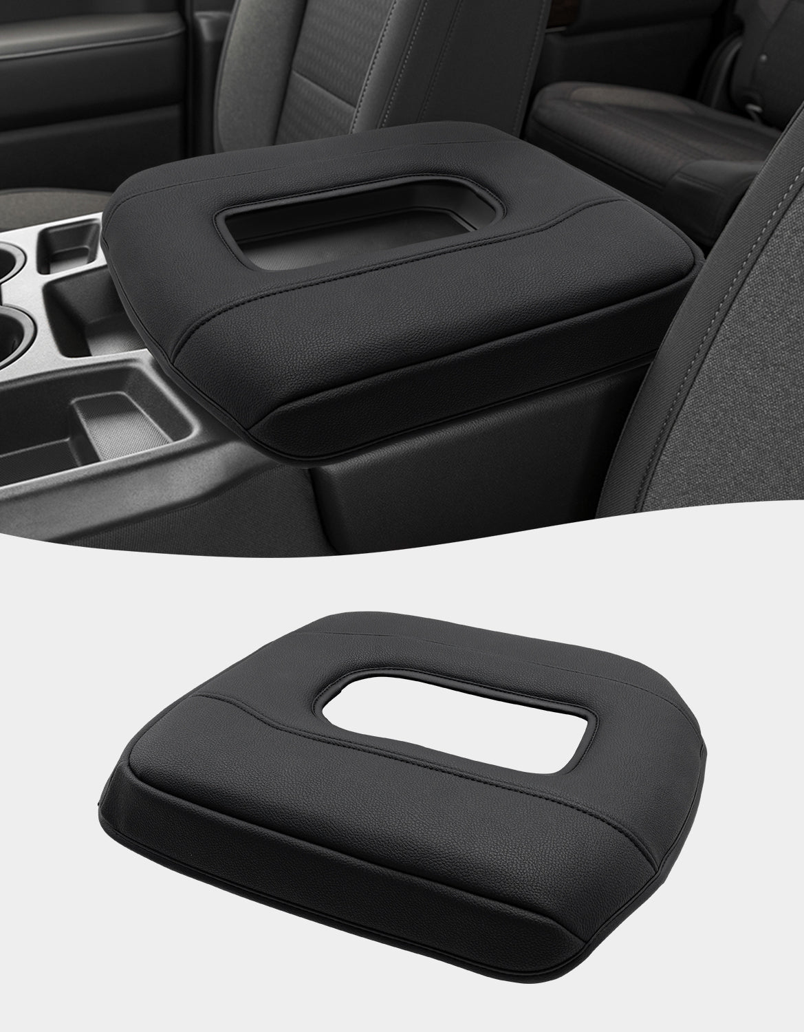 Center Console Armrest Cover Pad for Jump Seat 2019-2026 GMC Sierra 1500 2500 3500,2019-2026 Chevy Silverado 1500 2500 3500