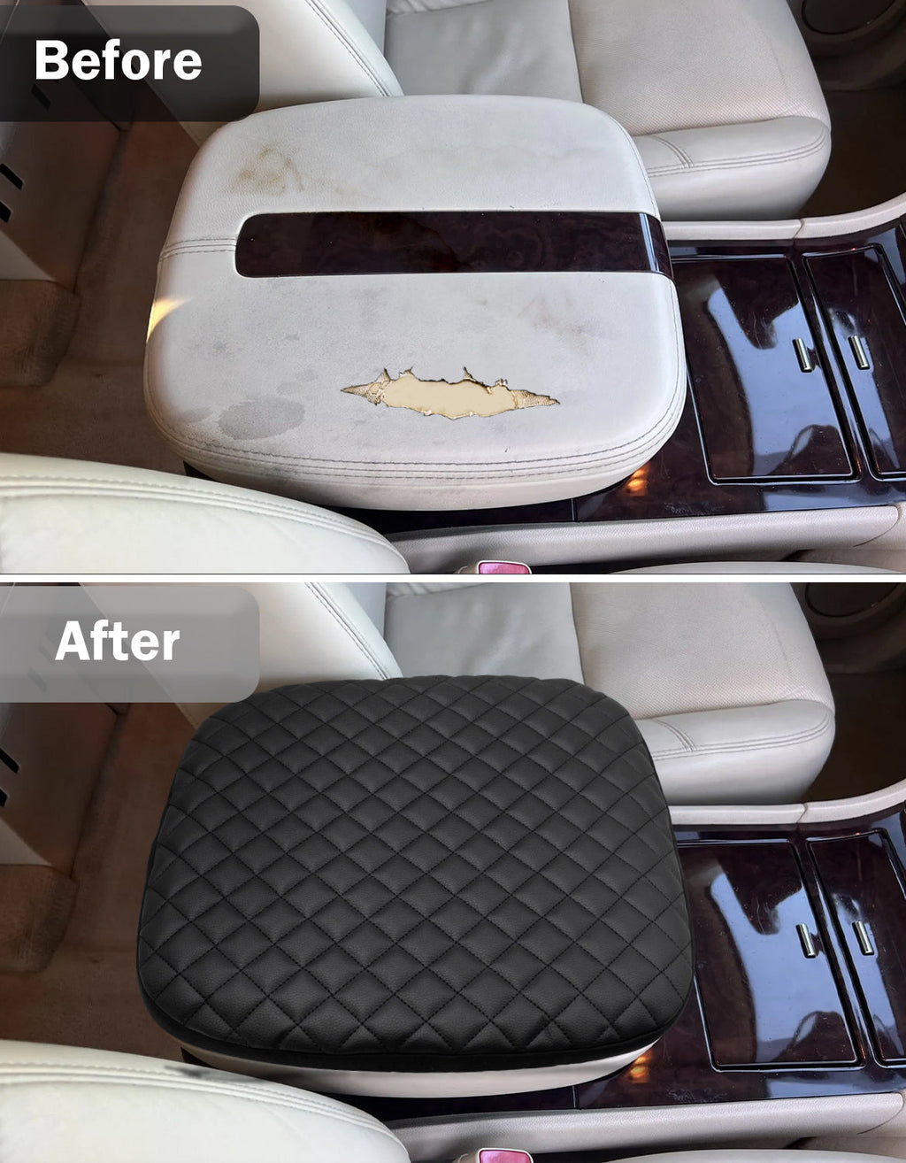Center Console Armrest Cover Pad Cushion Protector for Cadillac Escalade 2007-2014