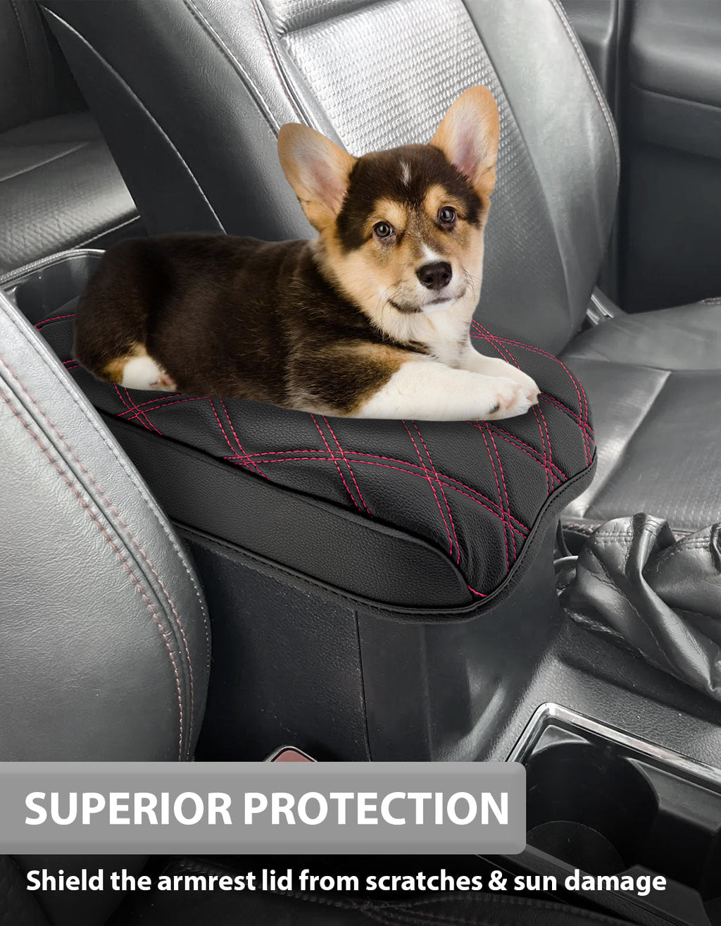 Center Console Armrest Cover Cushion Protector for Toyota Tacoma 2016-2023