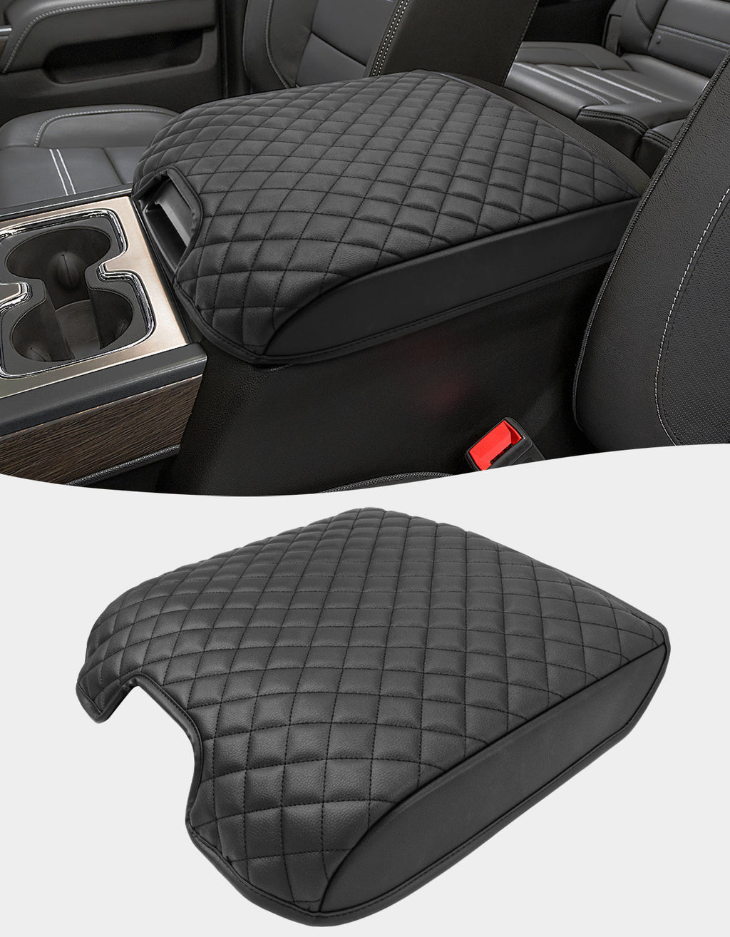 Center Console Armrest Cover for Bucket Seat 2014-2018 Chevy Silverado 1500/2500/3500,2014-2018 GMC Sierra 1500/2500/3500,2015-2020 Tahoe/Yukon/Suburban