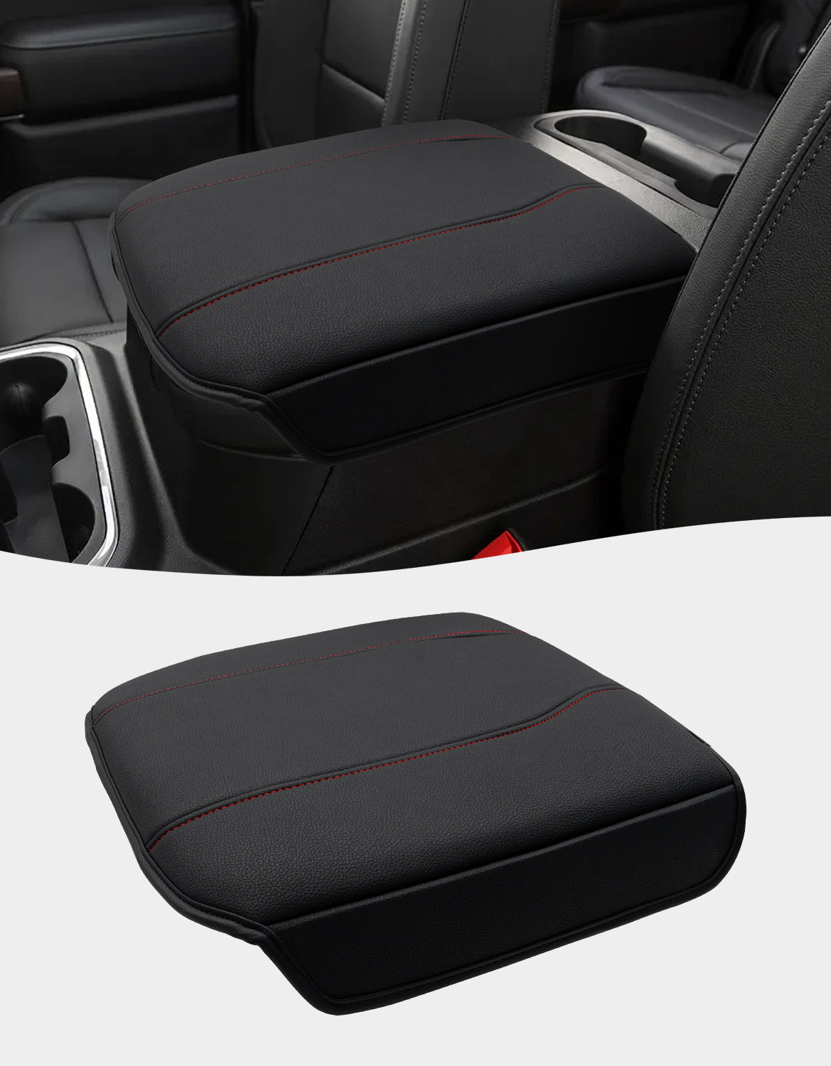Thick Version Center Console Cushion Cover for  Bucket Seat 2019-2026 GMC Sierra 1500 2500 3500,2019-2026 Chevy Silverado 1500 2500 3500, 2021-2026 Tahoe/Suburban/Yukon