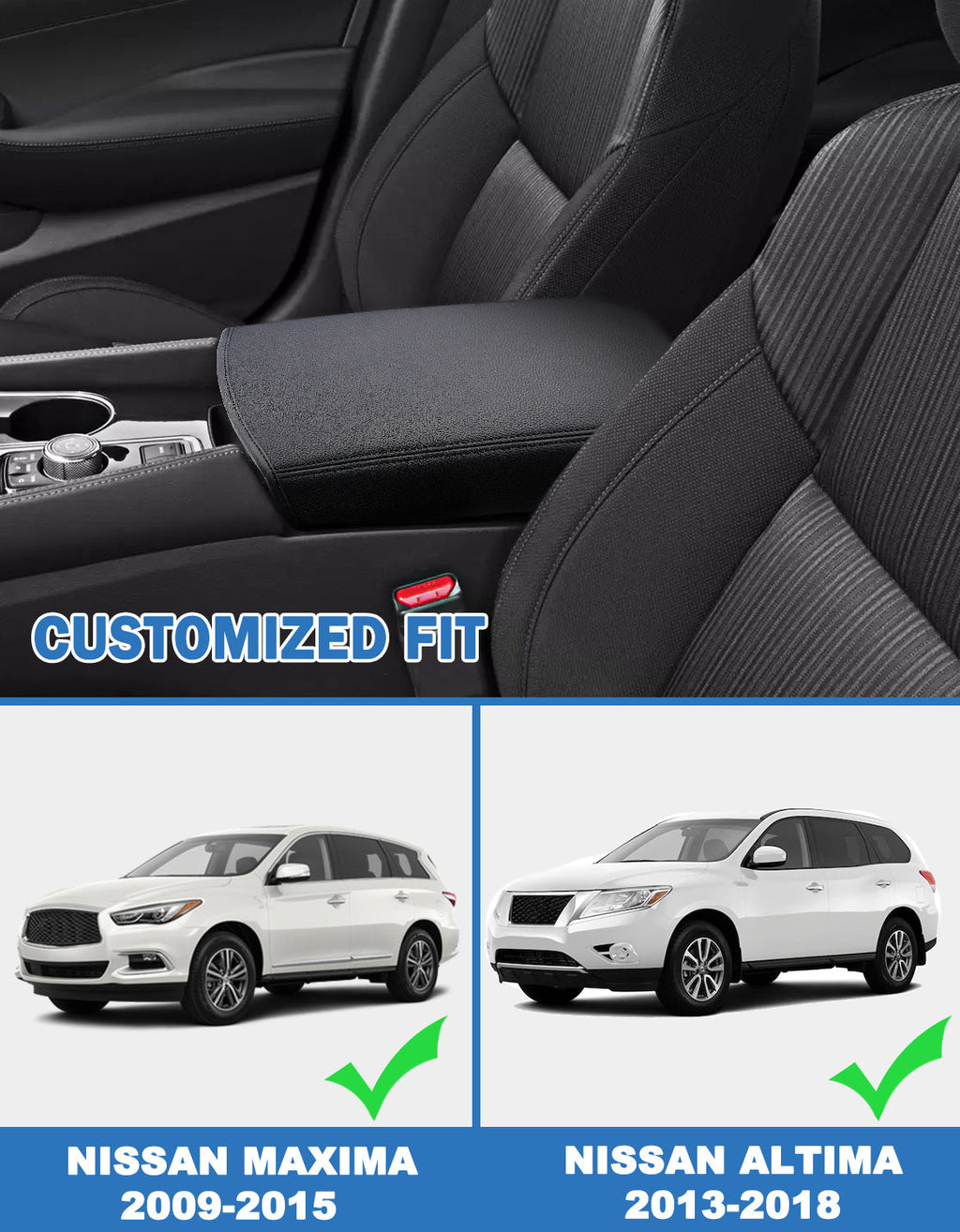 Center Console Armrest Cover for Nissan Maxima 2016-2024