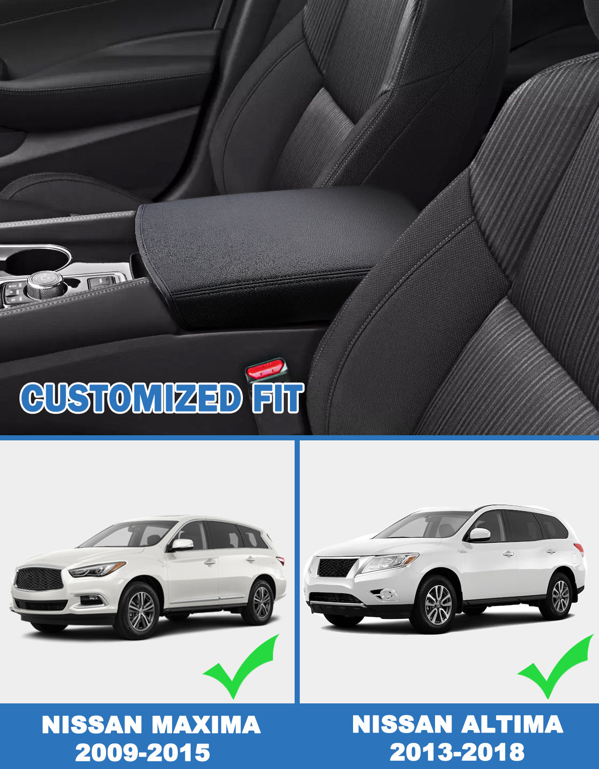 Center Console Armrest Cover for Nissan Maxima 2016-2024
