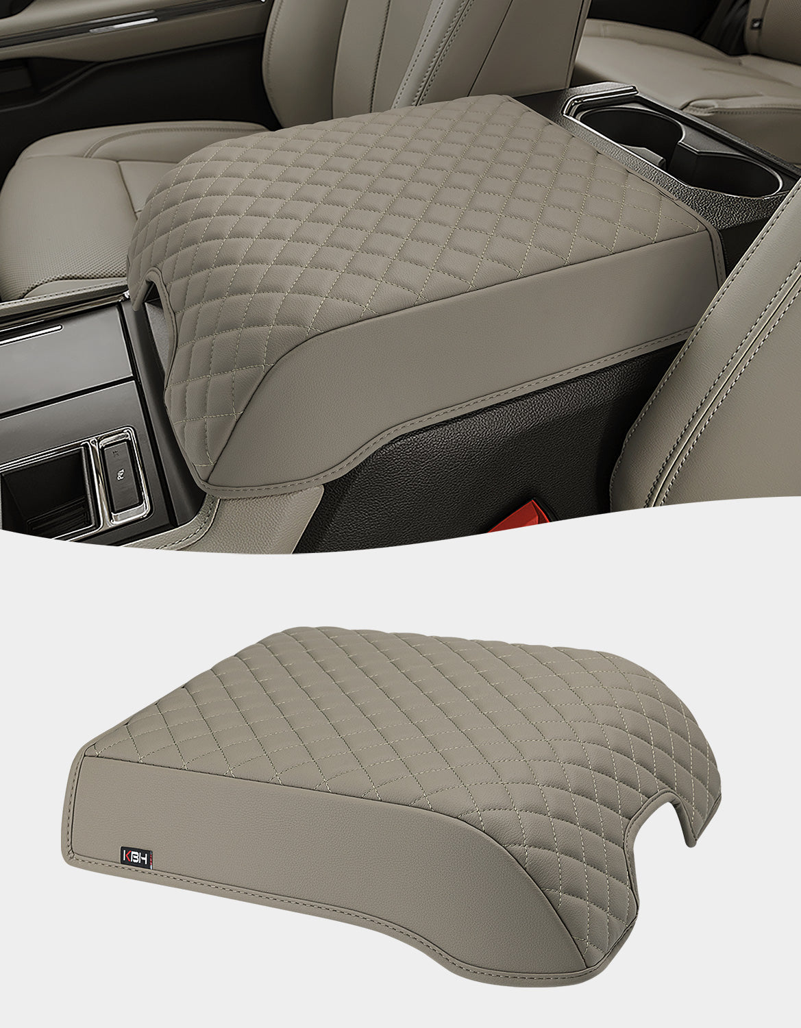 Center Console Armrest Cover Pad for Bucket Seat 2015-2020 Ford F150, 2017-2022 F250 F350 F450 F550 Super Duty, 2018-2024 Ford Expedition