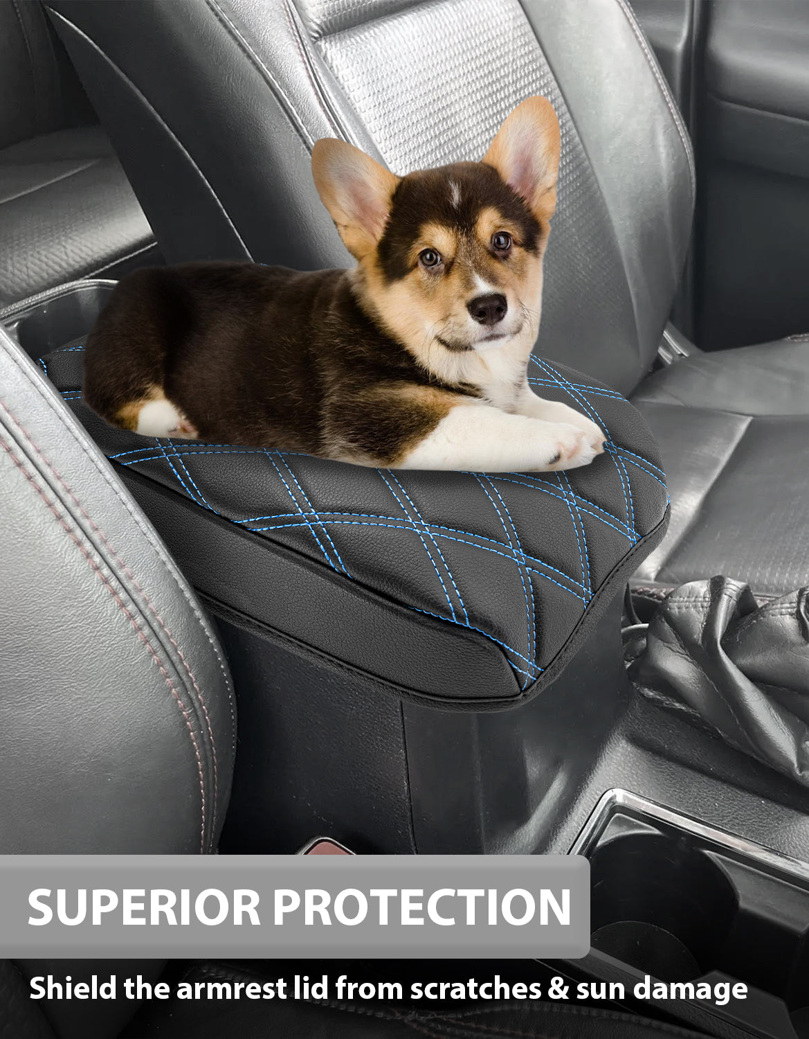 Center Console Armrest Cover Cushion Protector for Toyota Tacoma 2016-2023