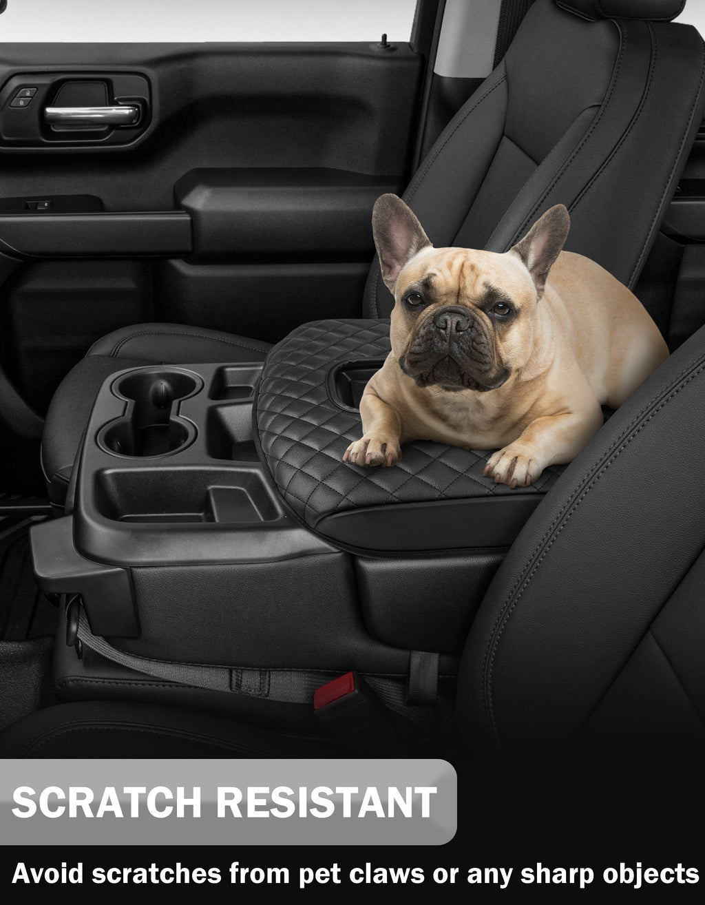 Center Console Armrest Cover Pad for Jump Seat 2019-2026 GMC Sierra 1500 2500 3500,2019-2026 Chevy Silverado 1500 2500 3500