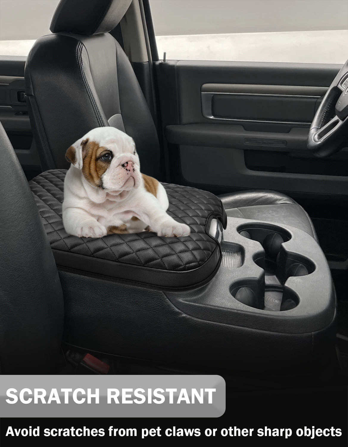 Center Console Armrest Cover Pad for Jump Seat 2013-2018 Dodge Ram 1500,2013-2025 Dodge Ram 2500/3500/1500Classic