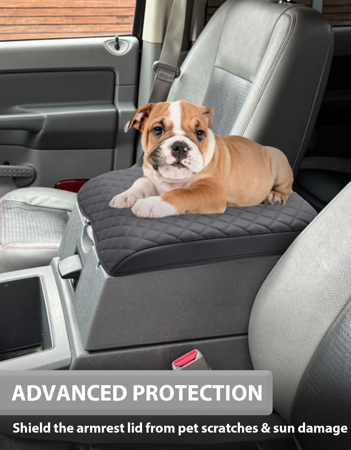 Center Console Armrest Cover Pad for Bucket Seat Dodge Ram Floor Business 2006-2009 Dodge Ram Floor Business