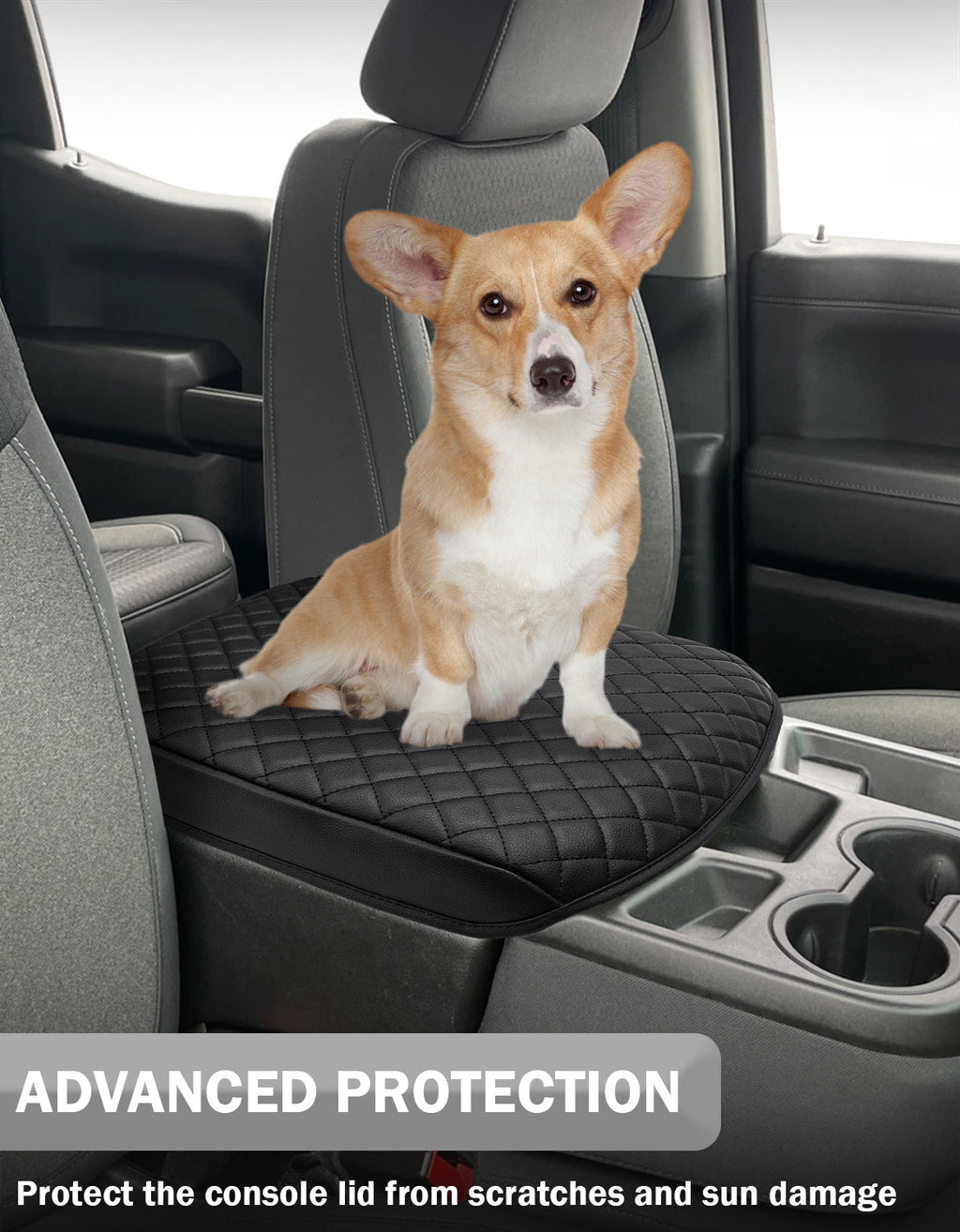 Center Console Armrest Cover Pad For Jump Seat 2019-2026 Chevy Silverado 1500 2500 3500,2019-2026 GMC Sierra 1500 2500 3500