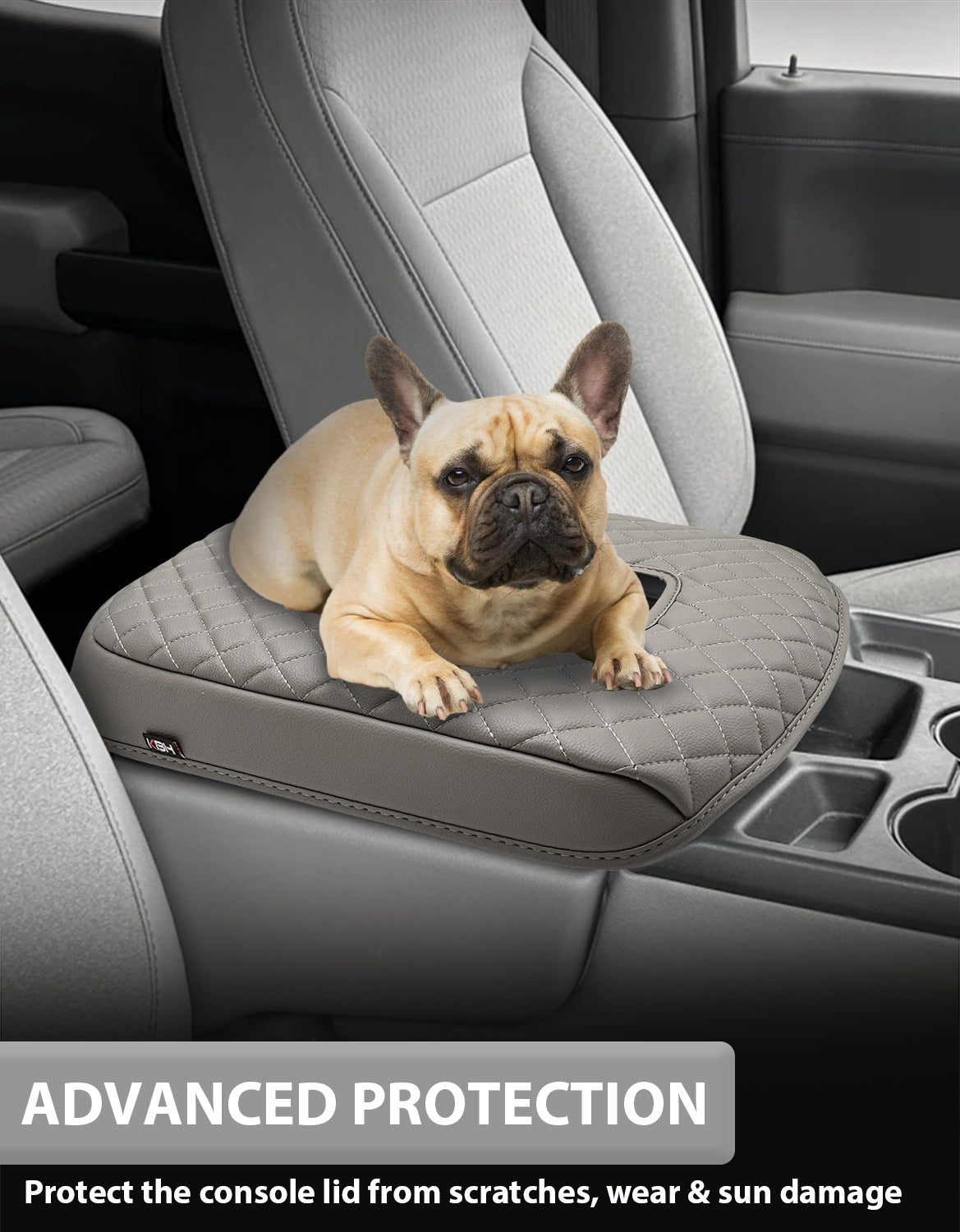 Center Console Armrest Cover Pad for Jump Seat 2019-2026 GMC Sierra 1500 2500 3500,2019-2026 Chevy Silverado 1500 2500 3500