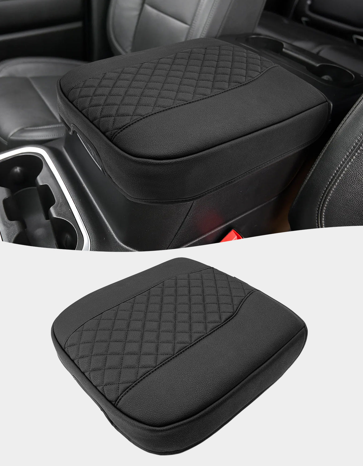 Thick Version Center Console Cushion Cover for  Bucket Seat 2019-2026 GMC Sierra 1500 2500 3500,2019-2026 Chevy Silverado 1500 2500 3500, 2021-2026 Tahoe/Suburban/Yukon