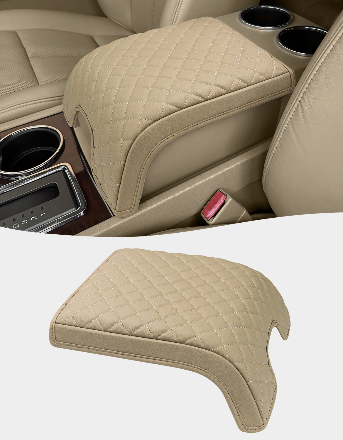 Center Console Armrest Cover Pad for Lincoln Navigator 2007-2014