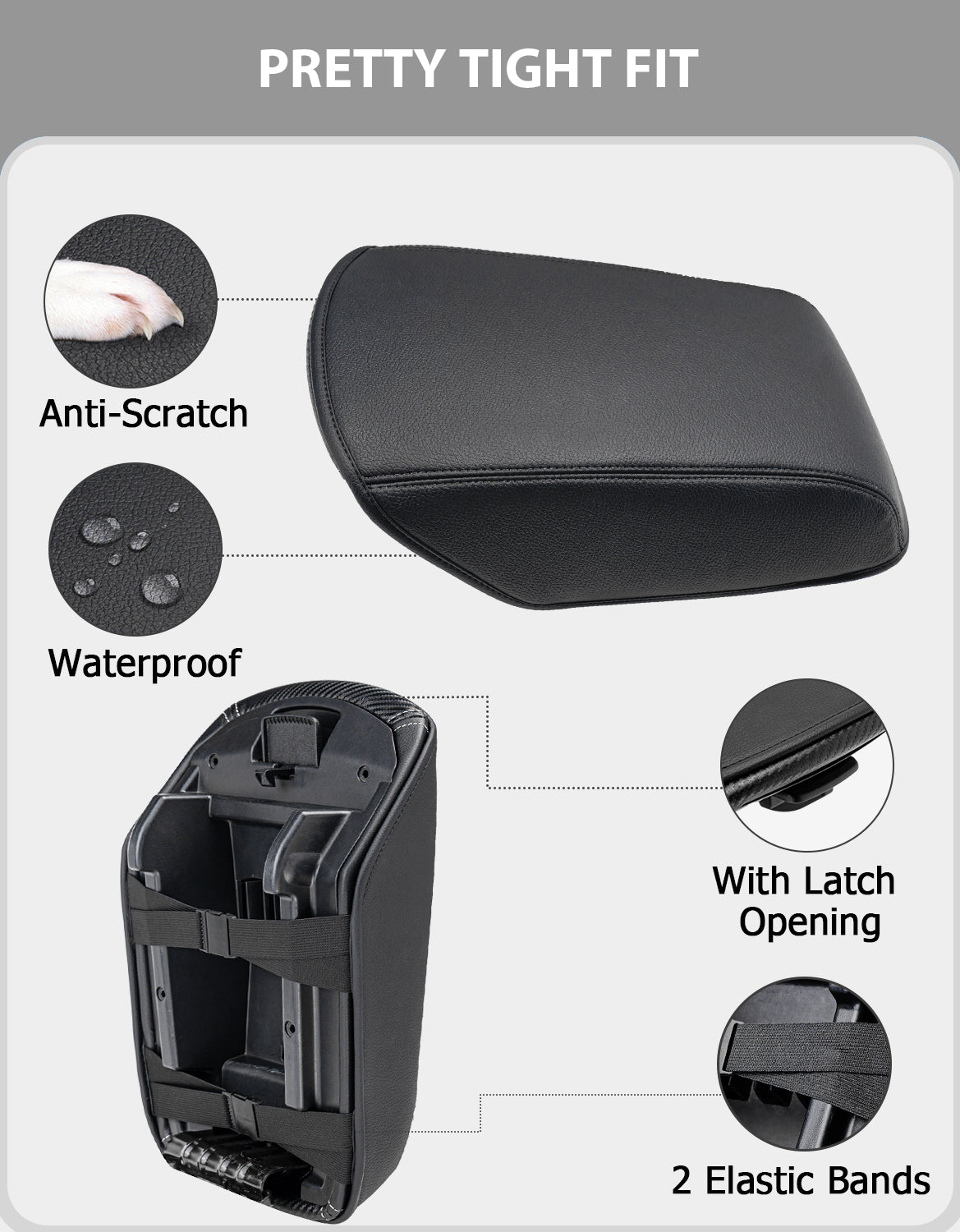 Center Console Armrest Cover for 2011-2019 Ford Explorer