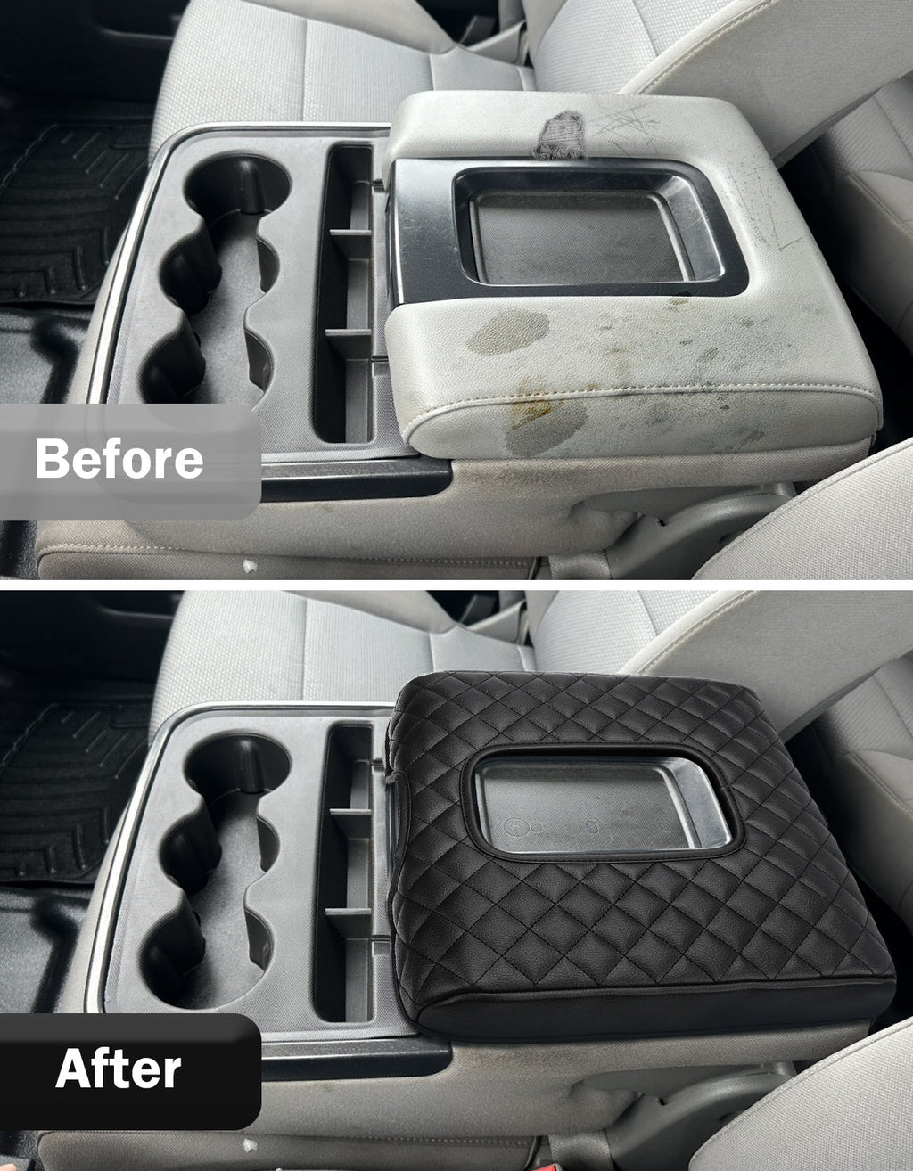 Center Console Armrest Cover for Jump Seat 2014-2018 Chevy Silverado 1500 2500 3500,2014-2018 GMC Sierra 1500 2500 3500