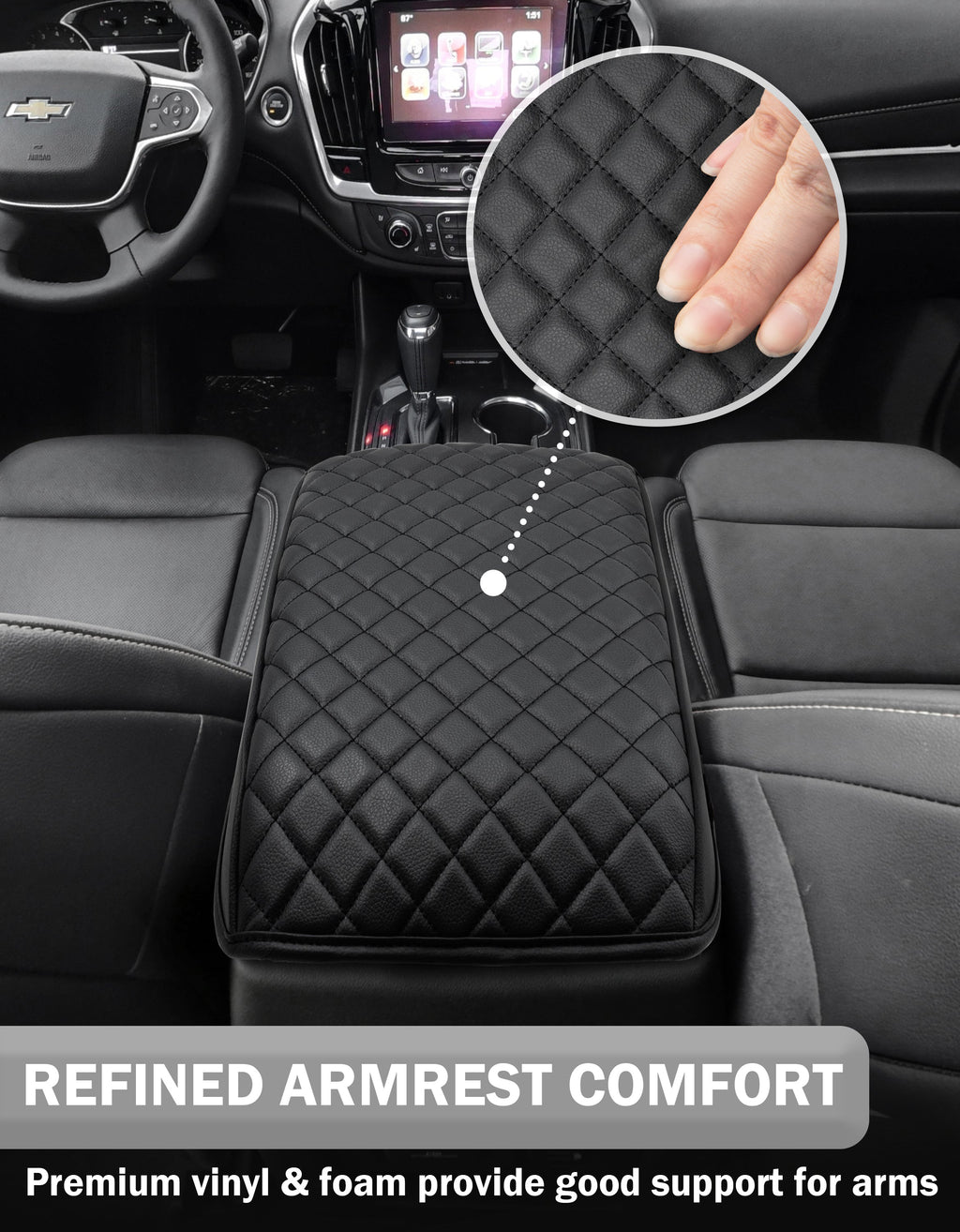 Center Console Armrest Cover for Chevy Traverse 2018-2023
