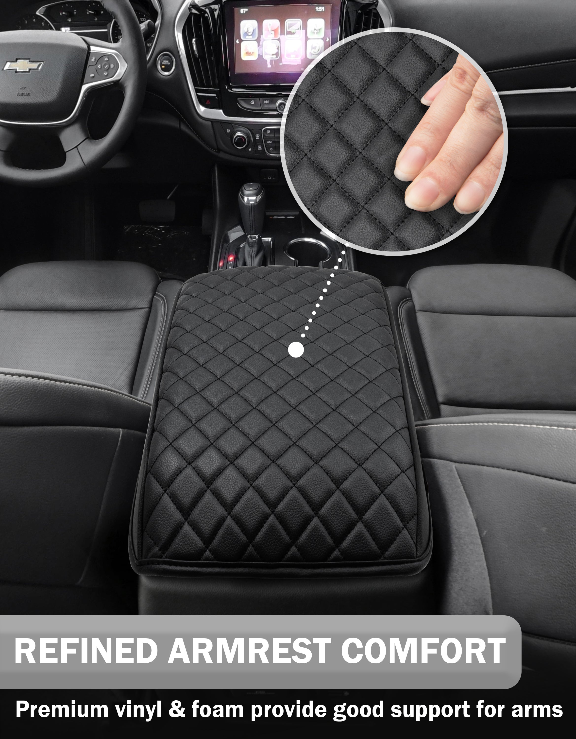 Center Console Armrest Cover for Chevy Traverse 2018-2023