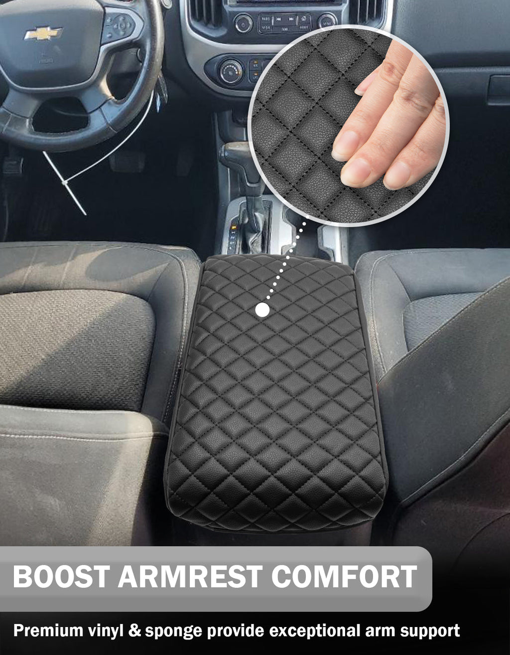Center Console Armrest Cover for 2015-2022 Chevy Colorado,2015-2022 GMC Canyon