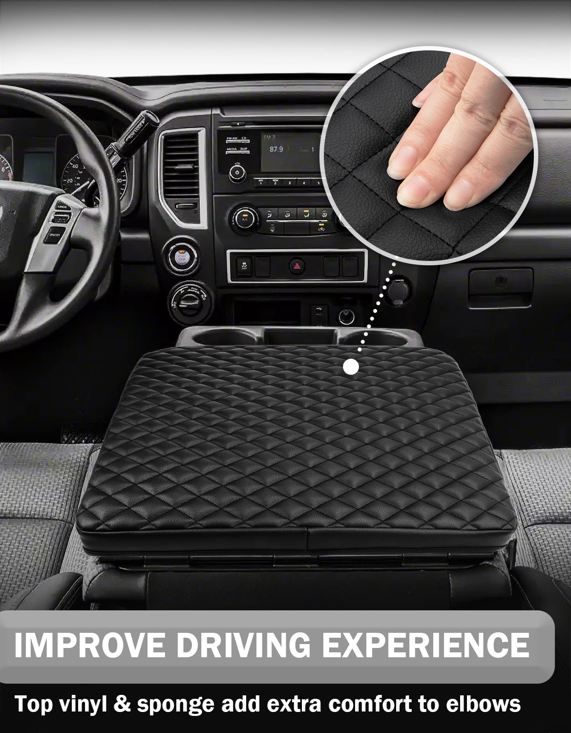 Center Console Armrest Cover for Nissan Titan 2004-2024