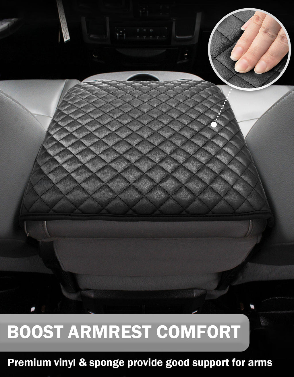 Center Console Armrest Cover Pad for Jump Seat 2013-2018 Dodge Ram 1500,2013-2025 Dodge Ram 2500/3500/1500Classic