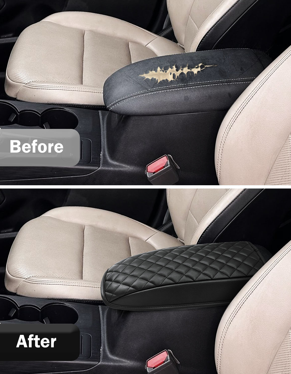 Center Console Armrest Cover Pad Cushion Protector for 2020-2026 Ford Escape,2021-2026 Ford Bronco Sport CX430