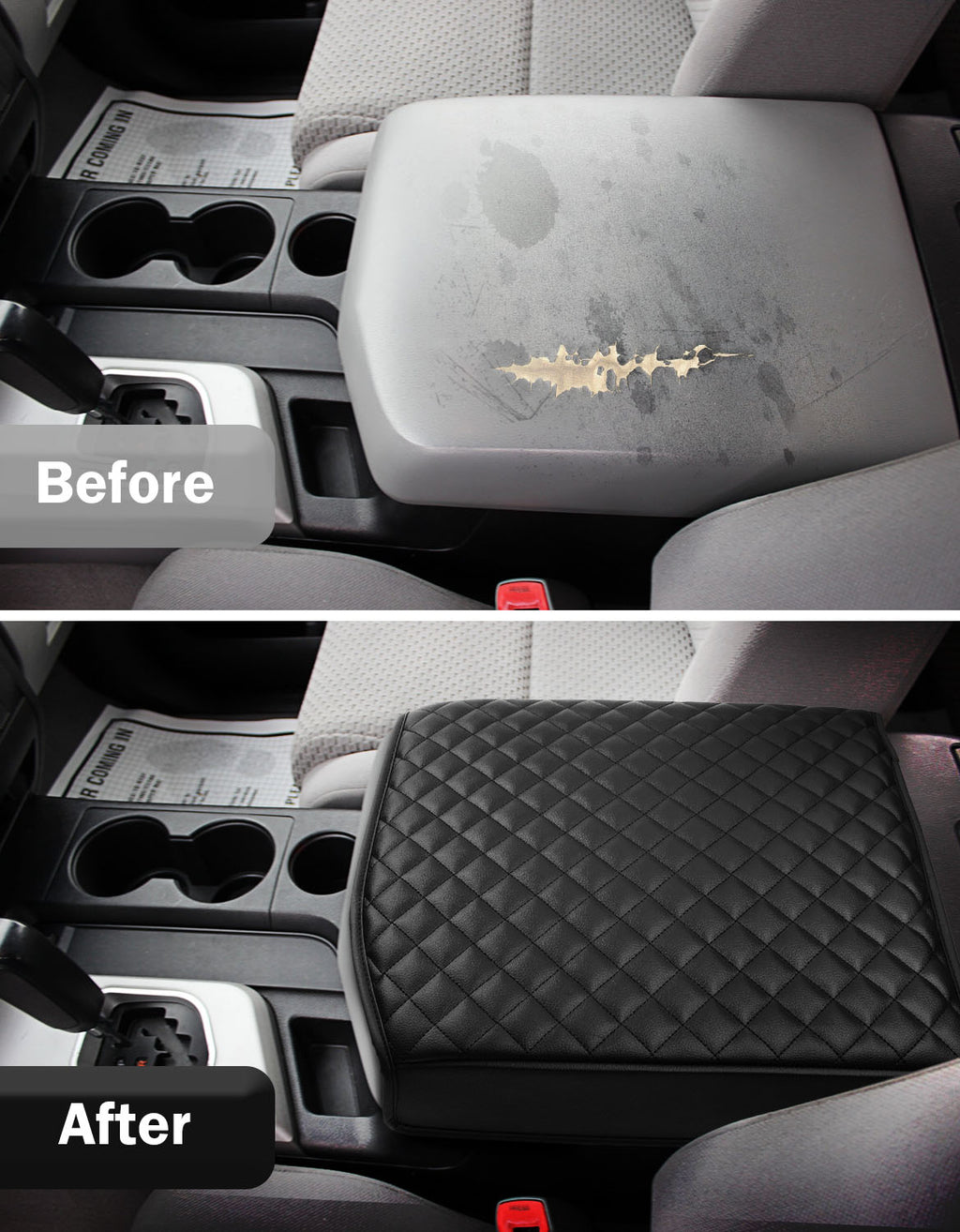 Center Console Armrest Cover Cushion Pad Protector for 2007-2013 Toyota Tundra,2008-2022 Toyota Sequoia