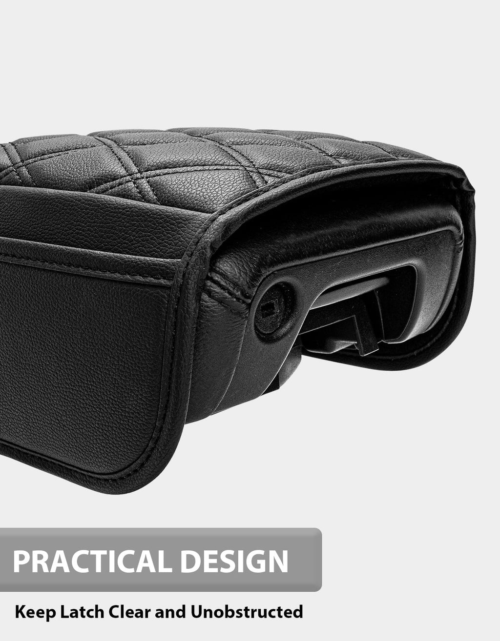 Center Console Armrest Cover for 2018-2025 Jeep Wrangler JL with Side Pockets
